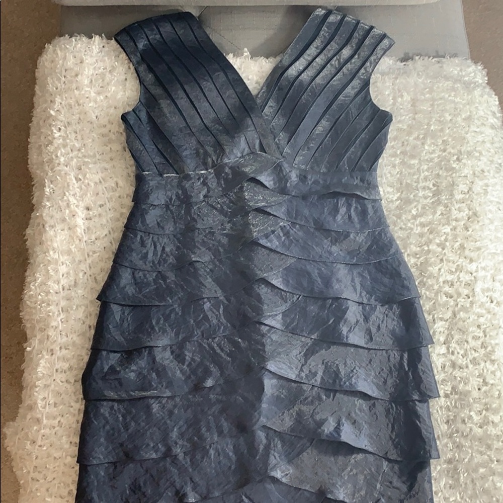 Blue Shimmer Cocktail Dress - Picture 4 of 4